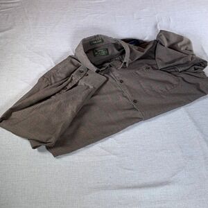 Orvis Signature Collection Mens XL Plaid Silk Wool Blend Button Down Shirt